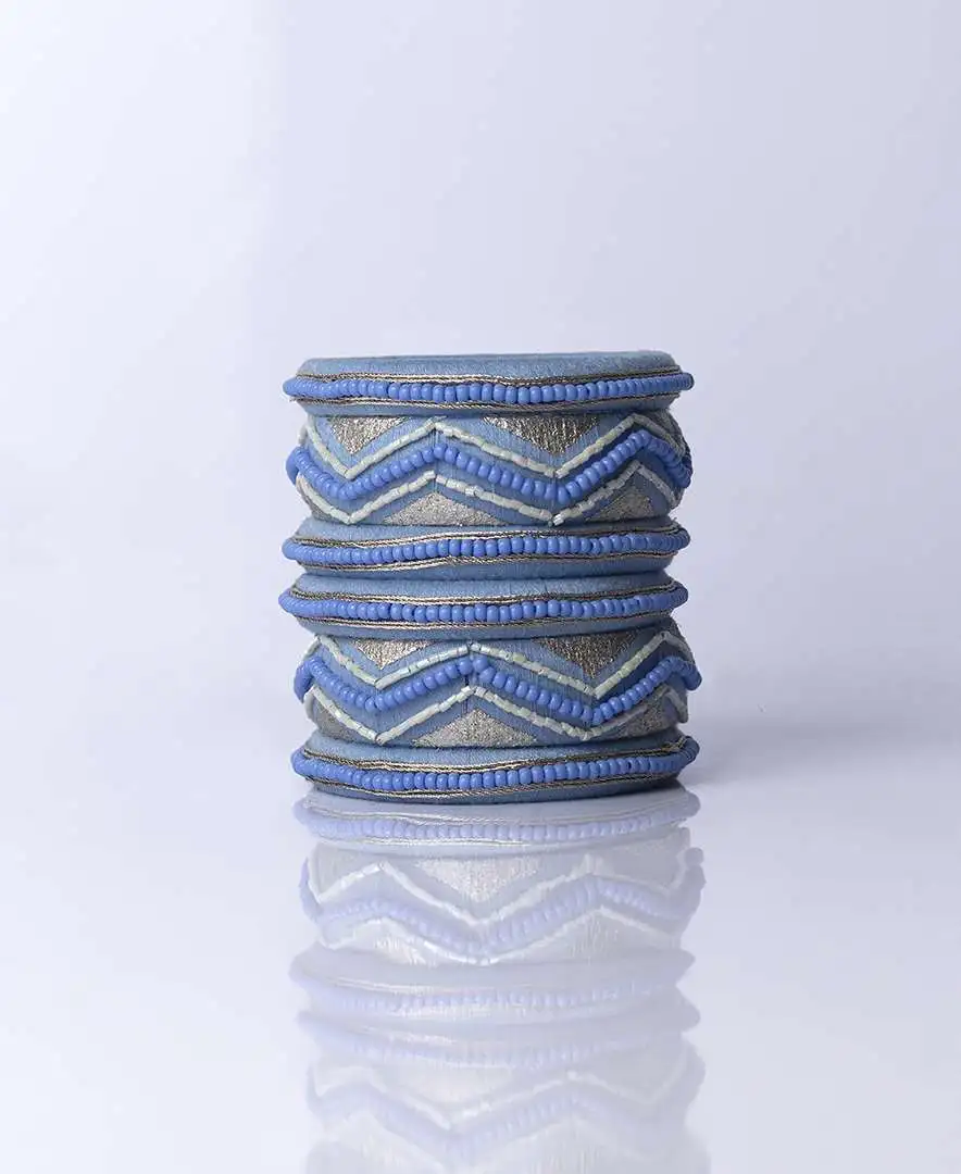 Grace traditional kantha work handmade denim bangles